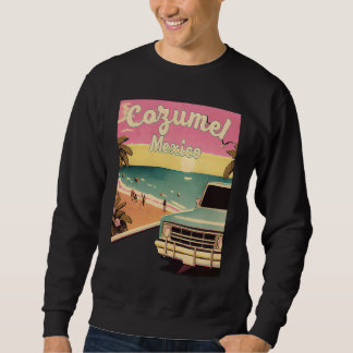 Sudadera Cozumel Retro Beach Vacation Graphics Cozumel Surf