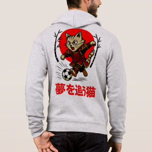 Sudadera Cozy Anime Samurai Cat Fútbol - Para Cultura Japon