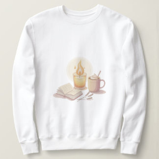 Sudadera Cozy Candle and Hot Chocolate Illustration
