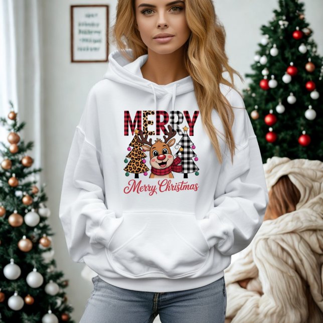 Sudadera Cozy Festive Reindeer Merry Christmas (Subido por el creador)