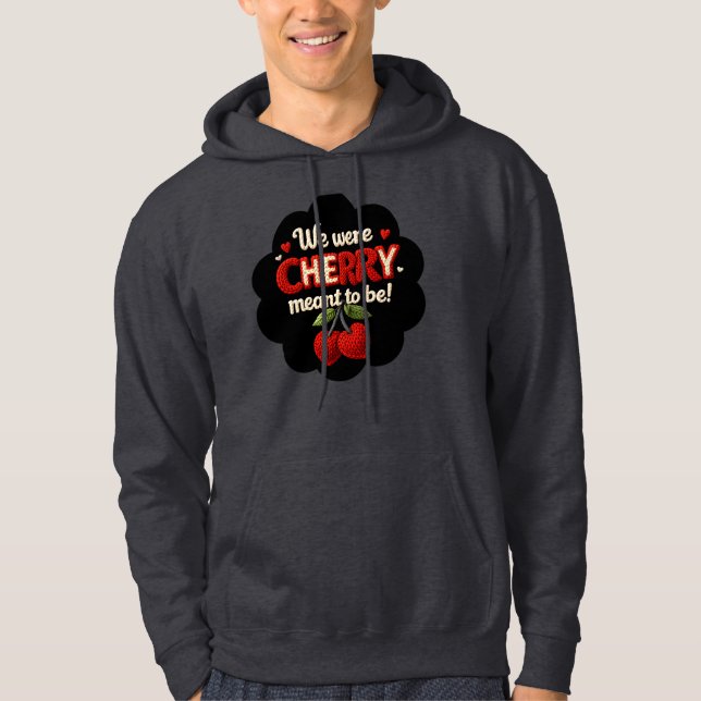 Sudadera Cozy knitted-style typography and adorable cherry  (Anverso)