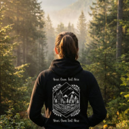Sudadera Cozy Zip Up River Mountain Adventure Your Text