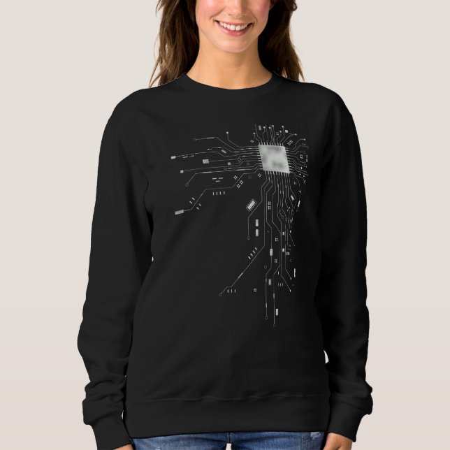 Sudadera Cpu Heart Ai Geek Gamer (Anverso)