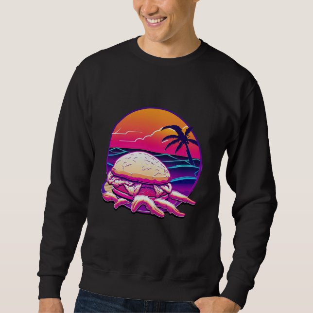 Sudadera Crab Cakes Synthwave 80s Retrowave Aesthetic (Anverso)