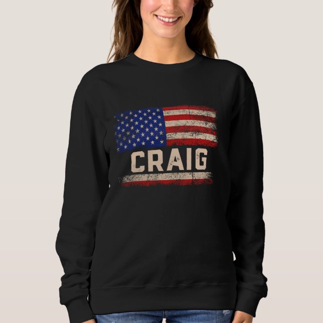 Sudadera Craig Nombre Shirt Craig Nombre Bandera Estadounid (Anverso)