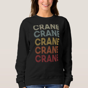 Sudadera Crane Texas Crane Tx Retro Vintage Textos