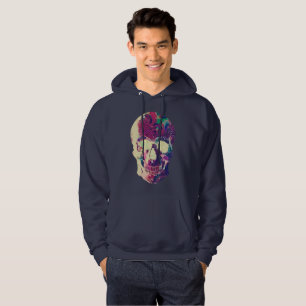 Sudadera Cráneo abstracto de neón: Caos vibrante