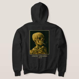 Sudadera Cráneo Antiguo Fumando – Único Inspirado en Van Go