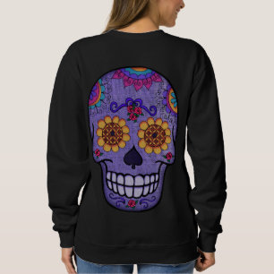 Sudadera Cráneo de azúcar morado   Día de los Muertos