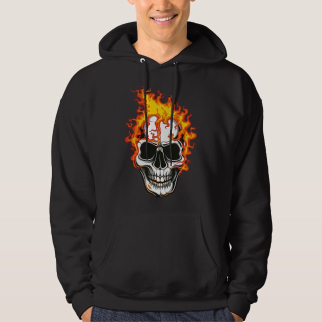 Sudadera Cráneo de Fuego Llamarada (Anverso)