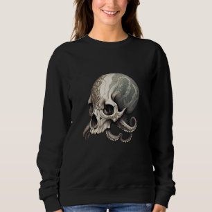 Sudadera cráneo de Kraken pulpo, estética de arte oscuro gr