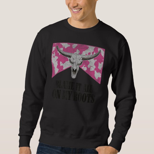 Sudadera Cráneo de toro leopardo País occidental Échale la  (Anverso)