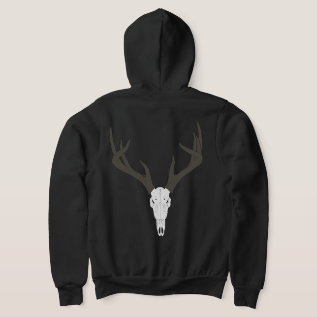 Sudadera Cráneo de venado de cola blanca personalizable (Distribución Reverso )
