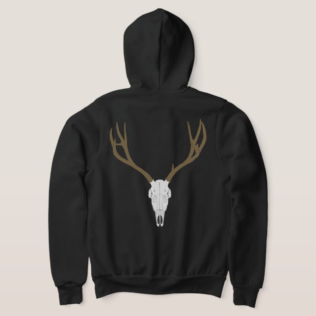 Sudadera Cráneo de venado mulo personalizable (Distribución Reverso )