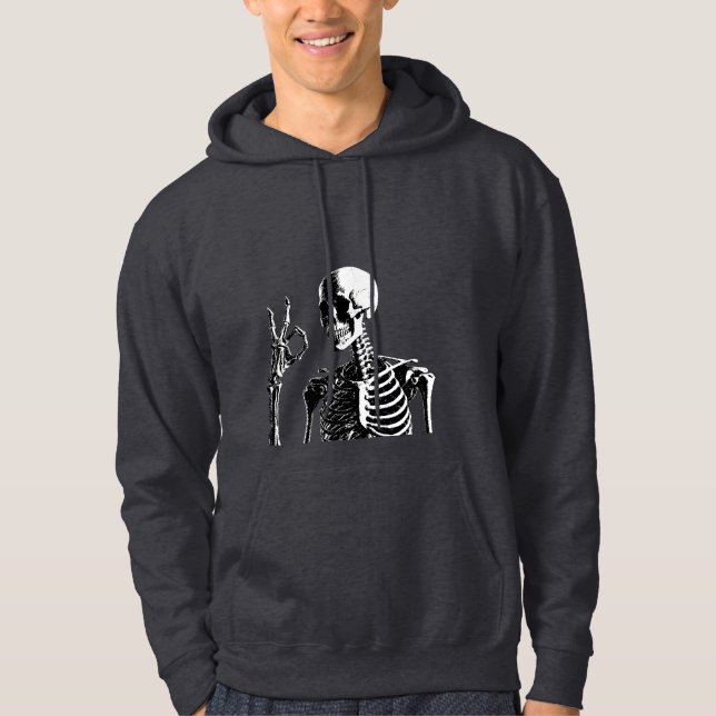 Sudadera cráneo divertido (Anverso)