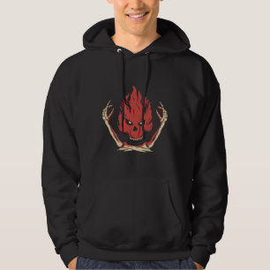 Sudadera Cráneo En Fuego