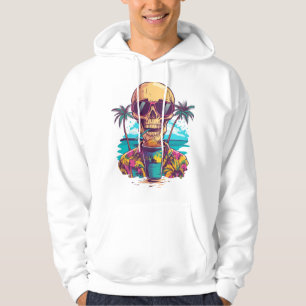 Sudadera Craneo en vacaciones � Esqueleto de playa divertid