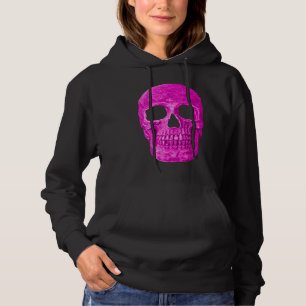 Sudadera Cráneo gótico Guay Neon Hot Pink Creepy Popart
