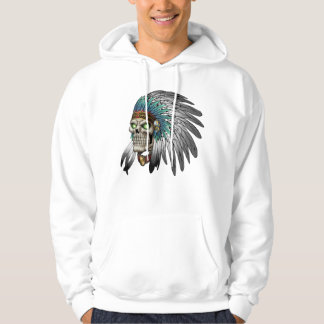 Sudadera Cráneo gótico tribal indio del nativo americano