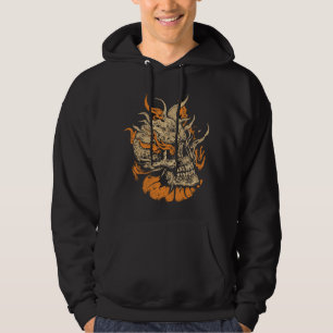 Sudadera Cráneo Ígneo: Llamas de Rebelión