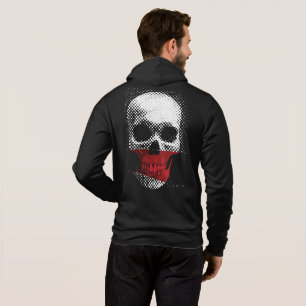 Sudadera Cráneo infrarrojo: diseño punteado en tonos rojos