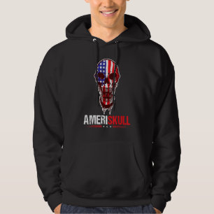 Sudadera Cráneo Patriótico Estadounidense 4 De Julio Ameris