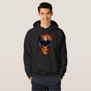 SUDADERA CRÁNEO PINTURA NEÓN ABSTRACTO