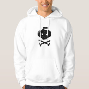 Sudadera Cráneo que se encrespa (frente, blancos)