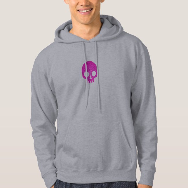Sudadera Cráneo rosado del mosaico (Anverso)