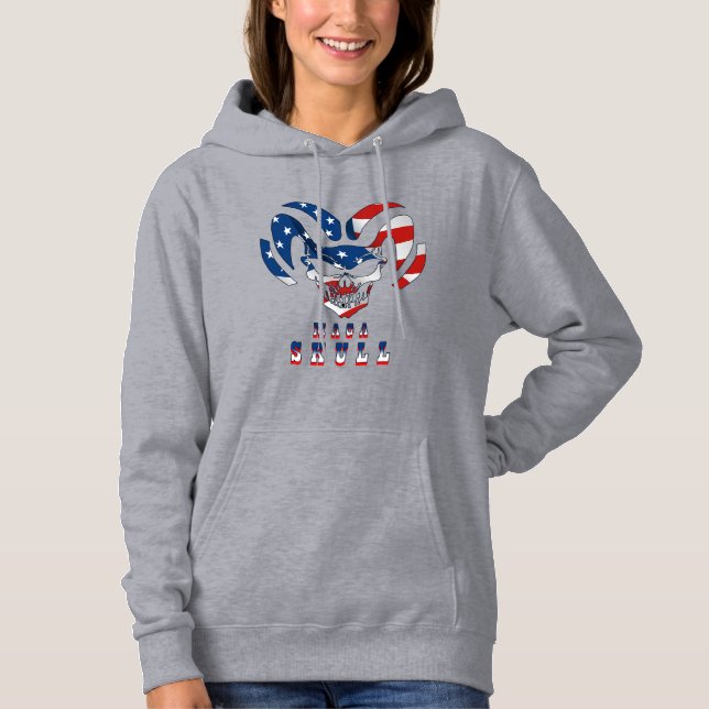 Sudadera Cráneo Ultra Maga | Hoodie de la mujer (Anverso)
