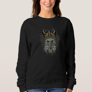 Sudadera Cráneo Viking Creepe Con Máscara De Gas