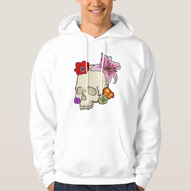 Sudadera Cráneo y Flora (Anverso)