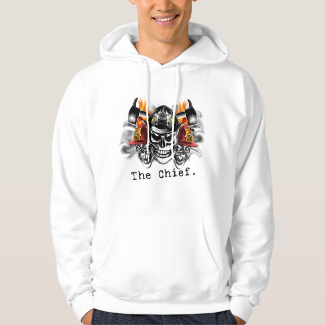 Sudadera Cráneos del bombero: El jefe (Anverso)