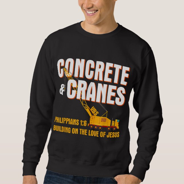 Sudadera Cranes de hormigón VBS Construyendo Amor Jesús (Anverso)