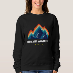 Sudadera Crans Montana Wallis Suiza Retro 80 Ski Ho