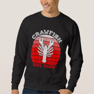 Sudadera Crawfish Boicot Crew Seafood Cajun Crayfish Louiis