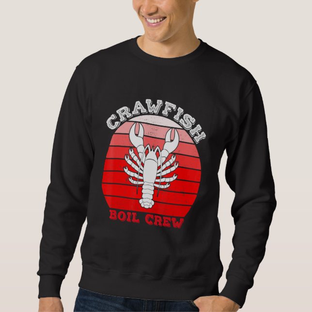 Sudadera Crawfish Boicot Crew Seafood Cajun Crayfish Louiis (Anverso)