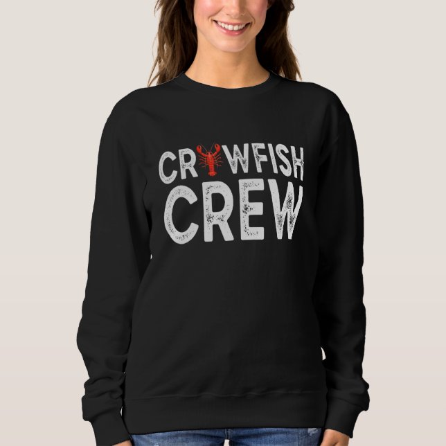 Sudadera Crawfish Crew Funny Mardi Gras Kids Men Women Cost (Anverso)