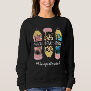 Sudadera Crayón de paraprofesional inspirar amor enseñar