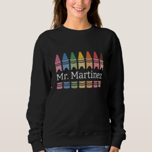 Sudadera Crayón Personalizado Nombre de Maestro Lindo Regre