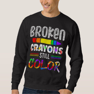 Sudadera Crayones rotos con color