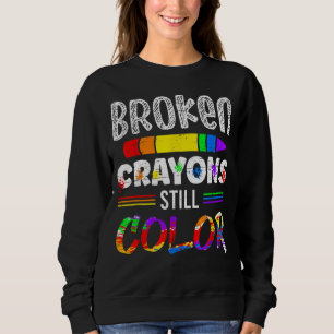 Sudadera Crayones rotos con color
