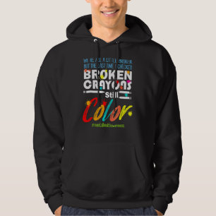 Sudadera Crayones rotos todavía color difundiendo concienci