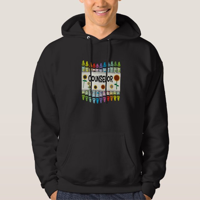Sudadera Crayons And Flower Teaching  Counselor (Anverso)
