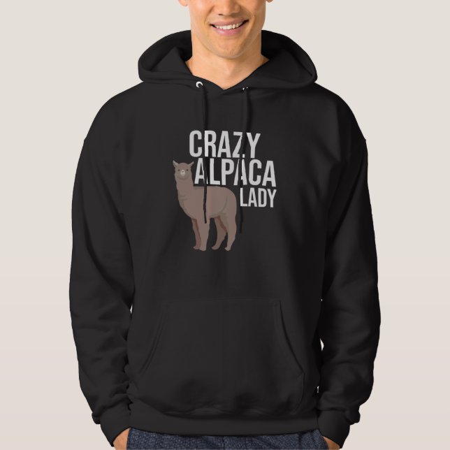 Sudadera Crazy Alpaca Lady   Alpaca Llama (Anverso)