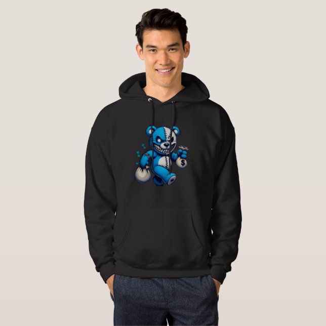 Sudadera Crazy Blue Bear Hoodie (Anverso completo)
