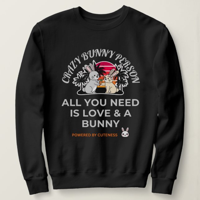 Sudadera Crazy Bunny Person (Anverso del diseño)
