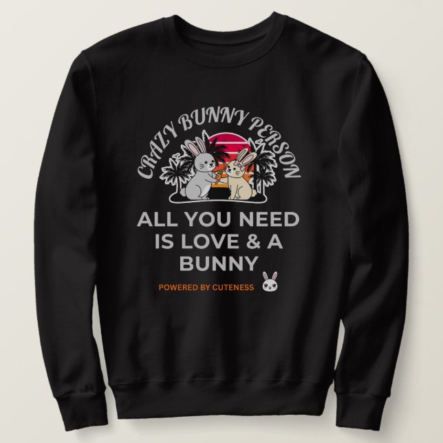 Sudadera Crazy Bunny Person (Anverso del diseño)