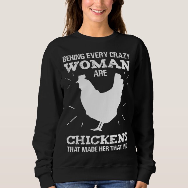 Sudadera Crazy chicken for farmers and farmers chicken (Anverso)