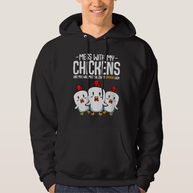 Sudadera Crazy Chicken Lady idea (Anverso)
